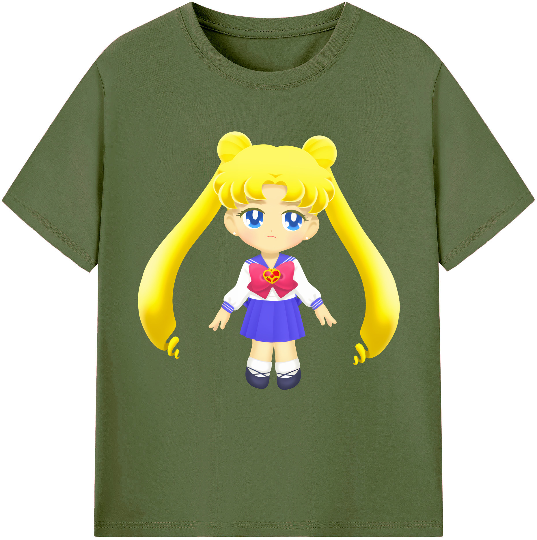 （画像用） 美少女戦士セーラームーン 愛野 美奈子 あいの みなこ Sailor Moon Aino Minako 綿100％半袖Tシャツ（フロントプリント）
